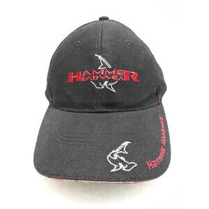 Hammer Headwear Black Red Embroidered Strapback Hat